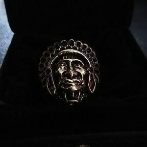 INDIAN HEAD BIKER RING